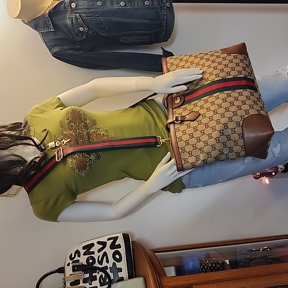 GUCCI brand Ophidia GG Supreme XL Tote - Picture 13 of 16